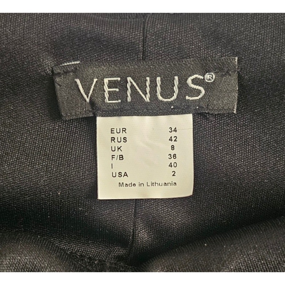 Venus Floral Tropical Hibiscus Sheath Dress Black Pink Blue Size 2 Cutout Back - Picture 4 of 7